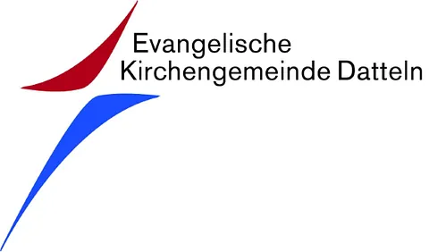 Logo der Kirchengemeinde - rot-blaues Kreuz und Schriftzug "Evangelische Kirchengemeinde Datteln" Link führt zur Startseite.
